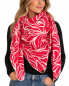 Preview: Musselin-Schal Damen Pink gemustert 140 × 140 cm